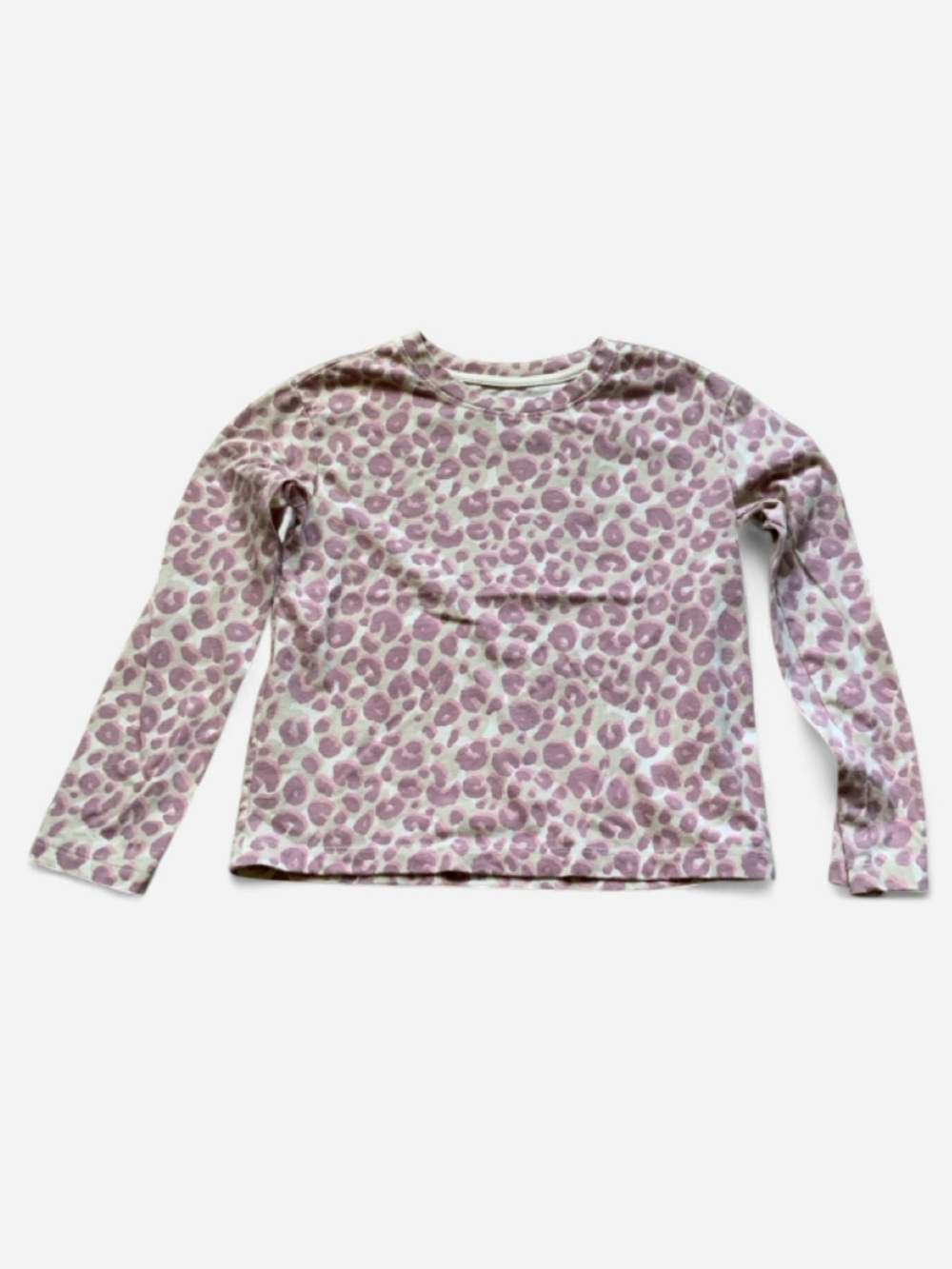 Cat & Jack Leopard Print Long-Sleeve Top Girls Small 6/7